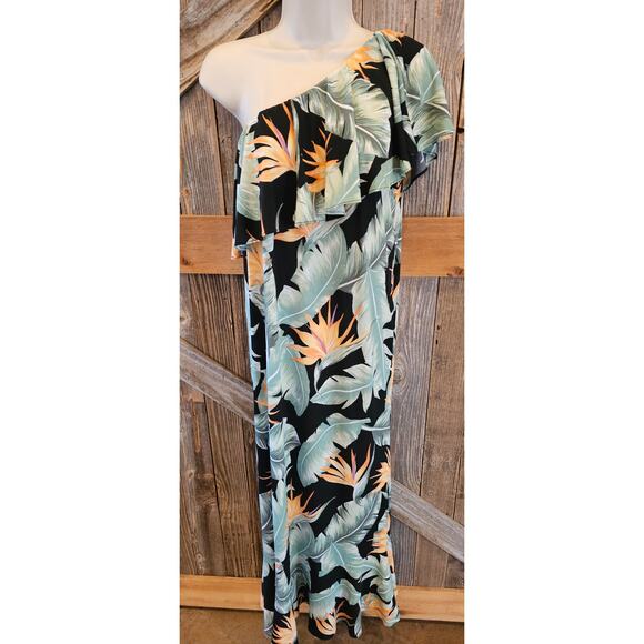 Show me your mumu sz small floral one shoulder vacation Maxi dress casual beach - Picture 1 of 7